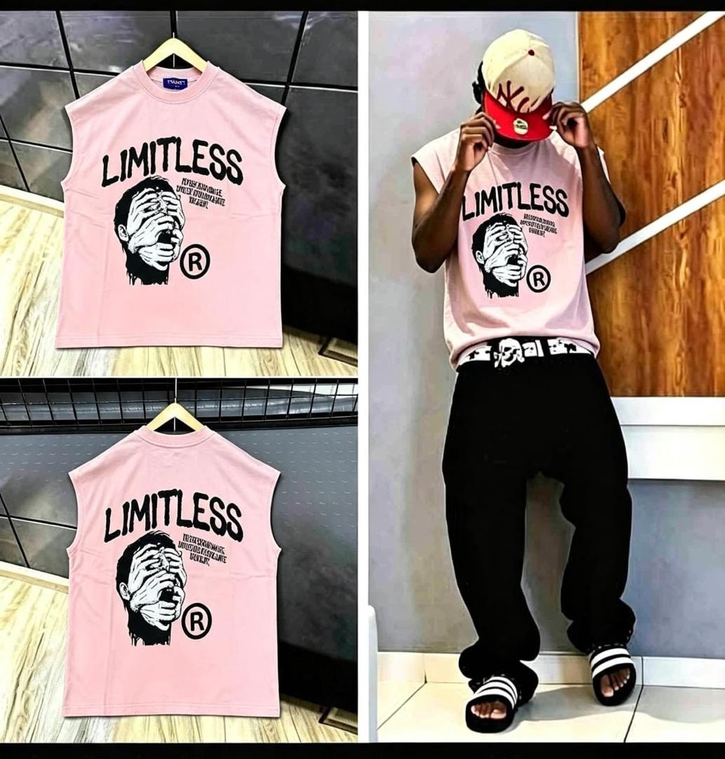 Black sleeveless t-shirt with skateboard graphic on front, quote on back, and model view.