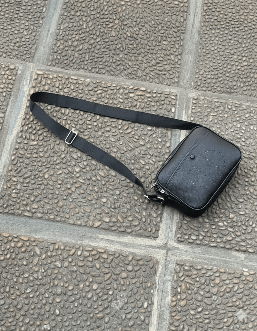 Men's Leather Messenger Pouch