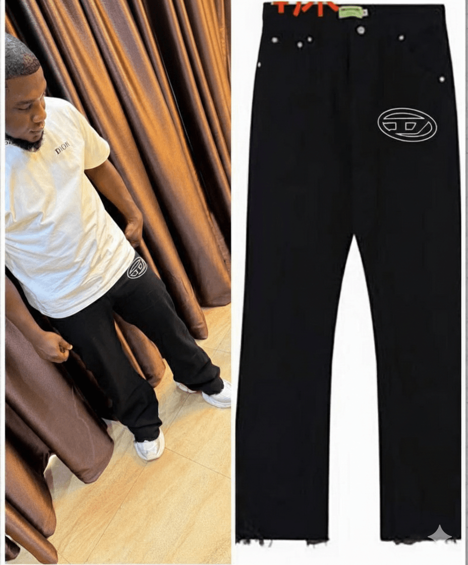 ‎Diesel Black Baggy Jeans
