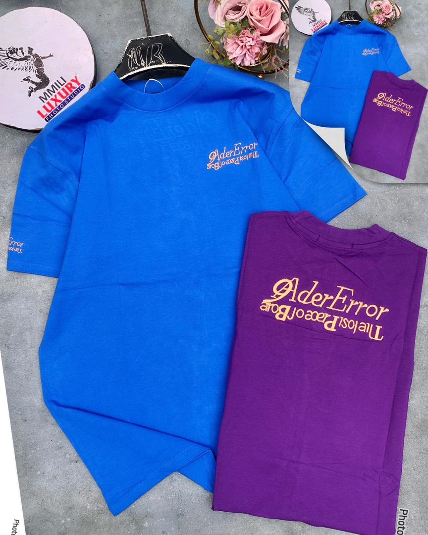 Blue and purple Ader Error T-shirt