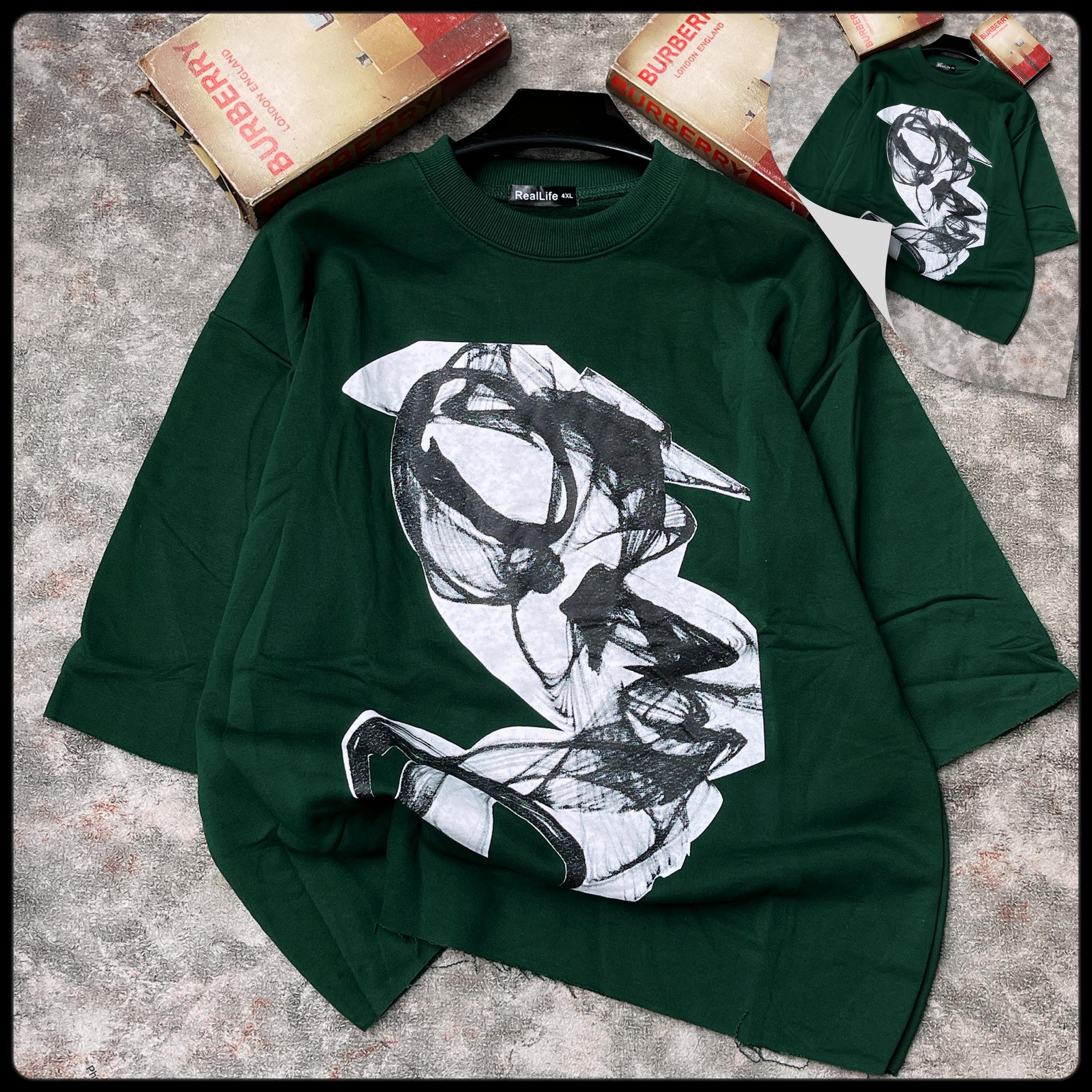 Forest Green Abstract Portrait Tee