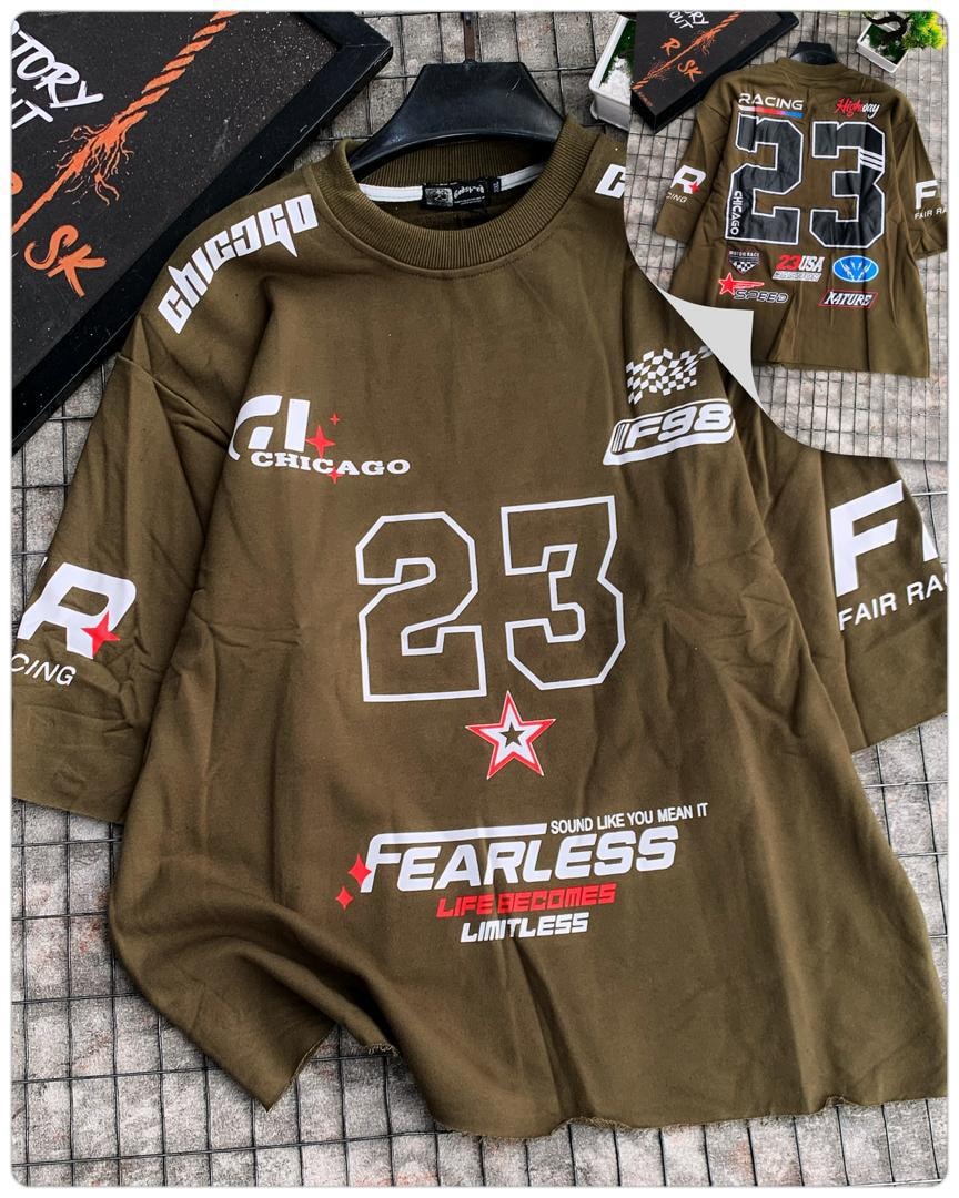 Olive Green Chicago 23 Racing Tee