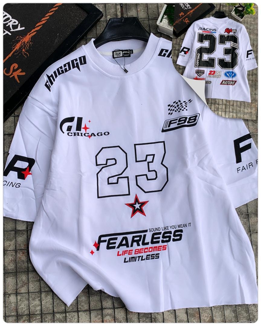 White Chicago 23 Racing Tee