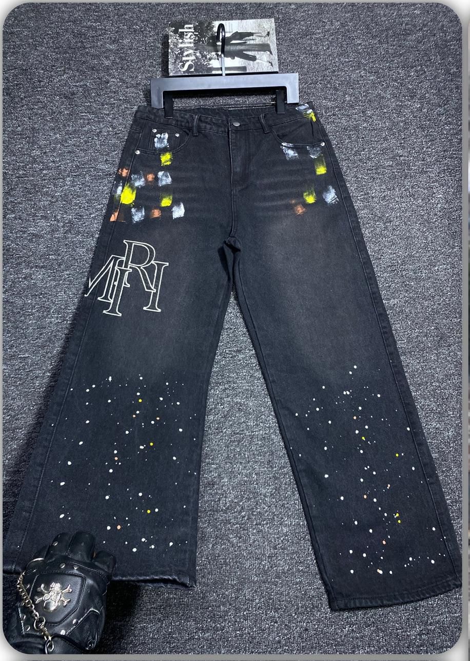 Paint Splatter Baggy Jeans