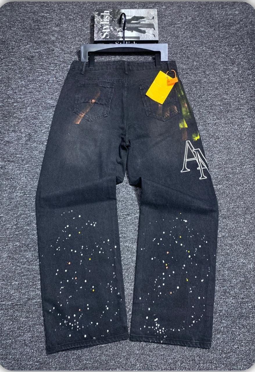 Paint Splatter Baggy Jeans | Drip
