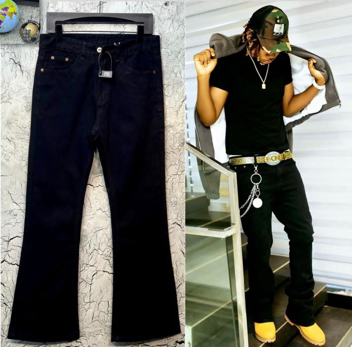 Black Flare Denim Jeans