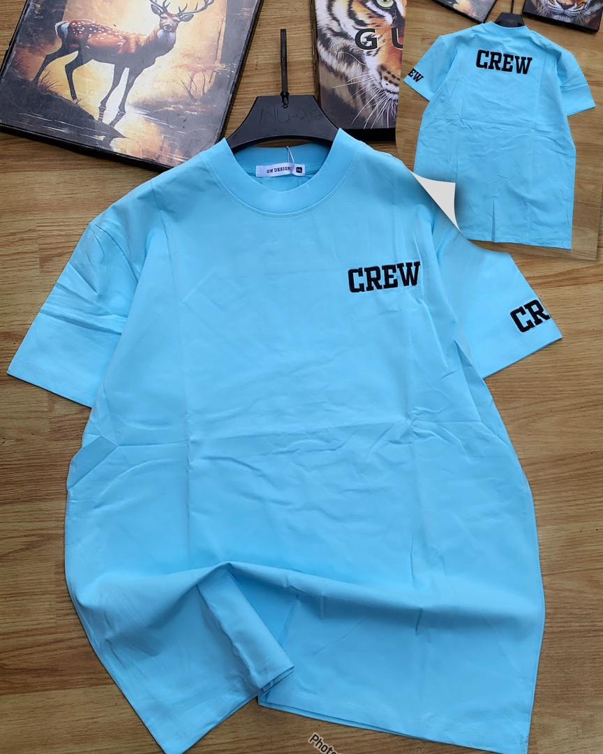 Crew Minimal Oversized Tee (Sky Blue)