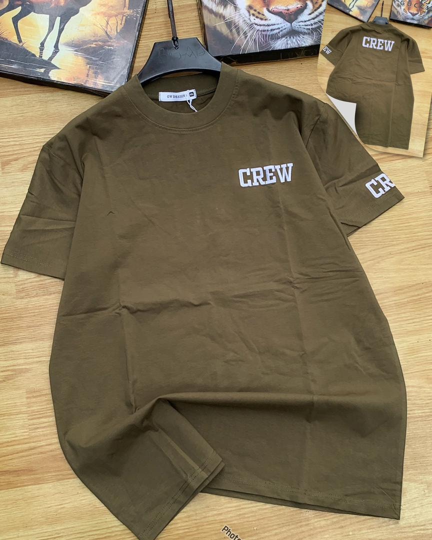 Crew Minimal Oversized Tee (Olive Brown)