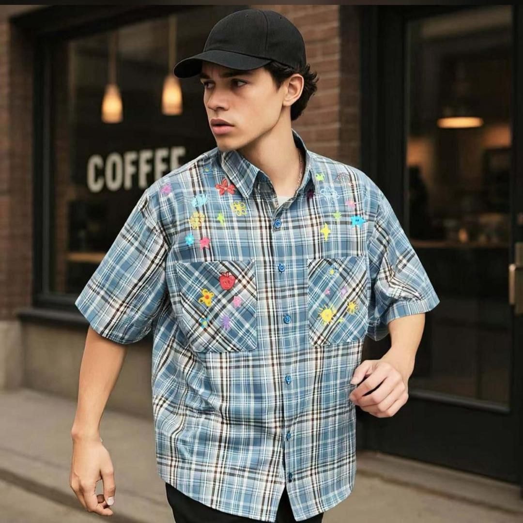 Patchwork Plaid Overshirt