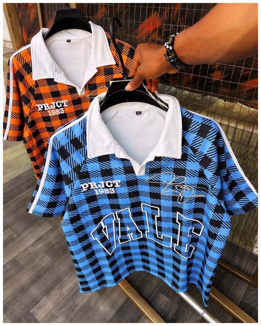 PRJCT 1983 Checkered Polo — Blue Series