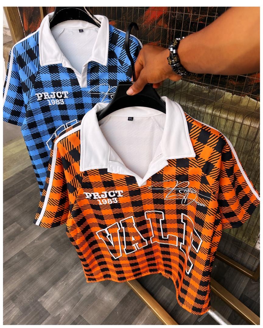 PRJCT 1983 Checkered Polo — Orange Series
