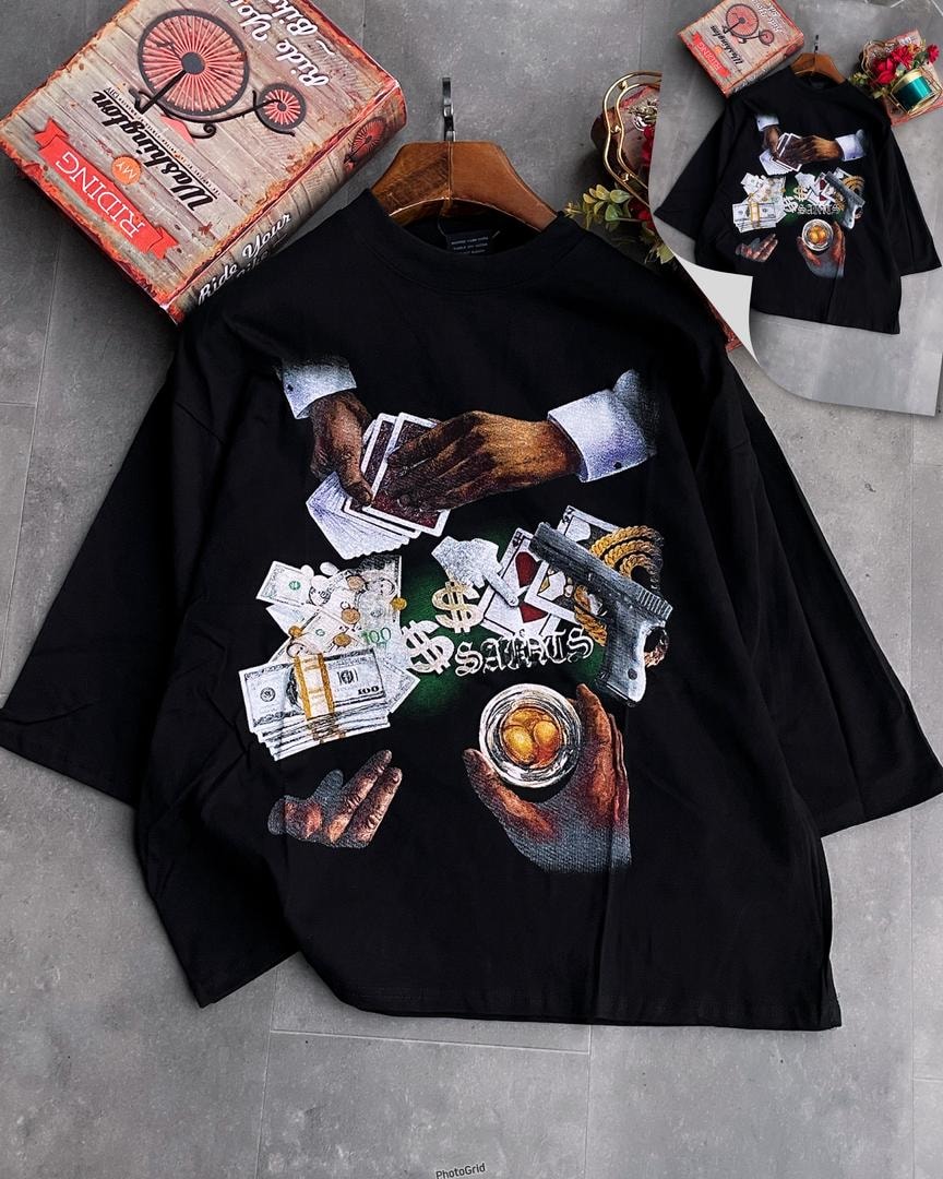 Hustle Saints Cropped Tee – Black