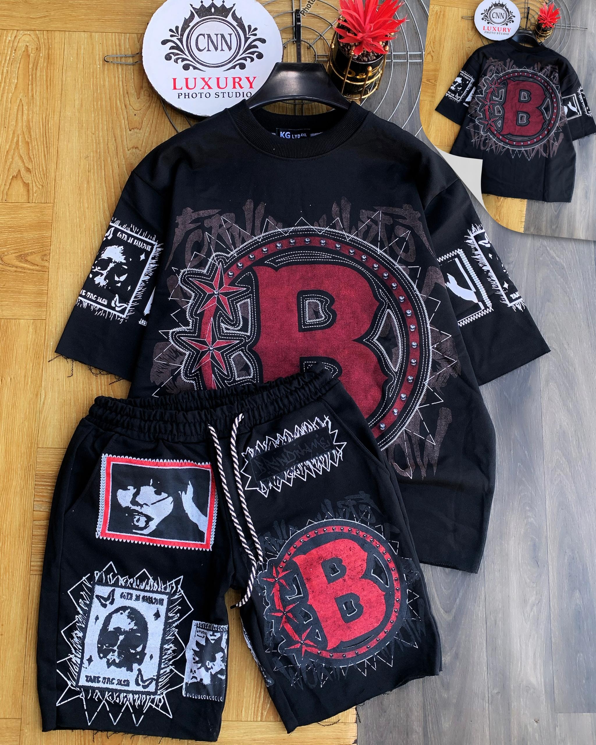 Graphic Patchwork Set | Black