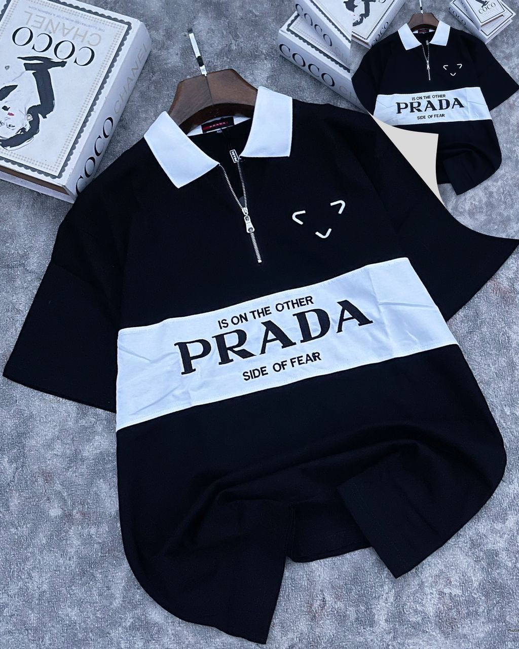 Prada Fearless Quarter-Zip Polo
