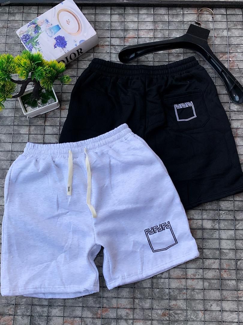 Fendi Pocket Logo Shorts (Black/White)