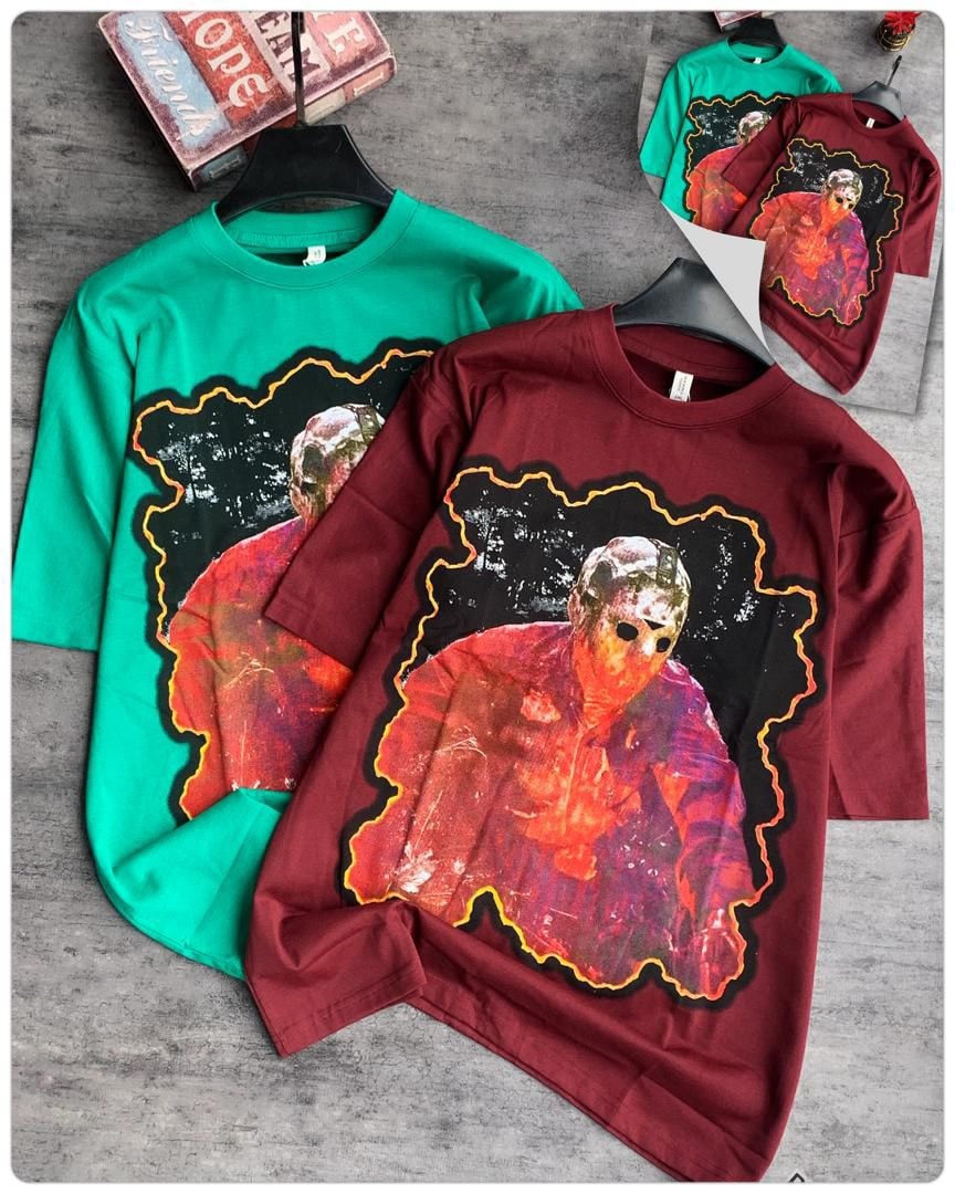 Voorhees Inferno oversized Tee — Teal | Burgundy 