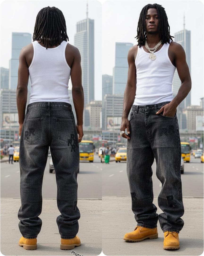 "RR" Monogram Street Jean