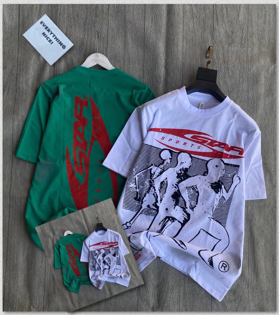 Star Legecy Sprint Tee —  White | Green