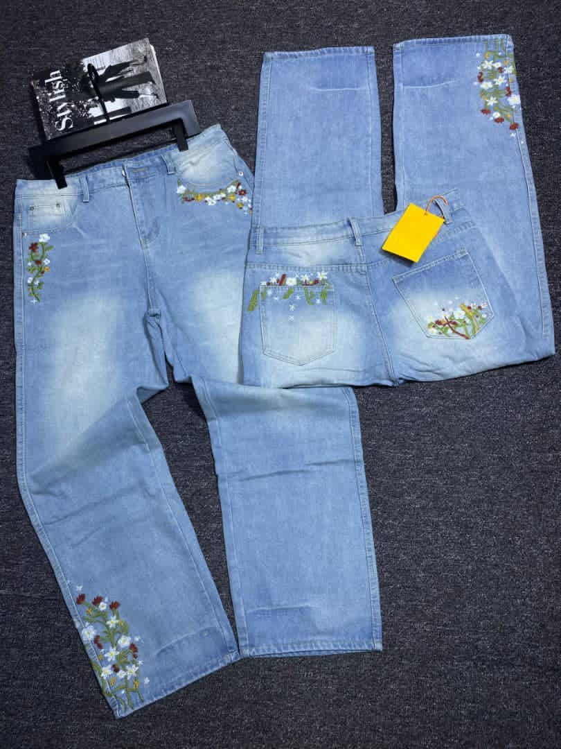 Meadow Bloom" Lightwash Denim