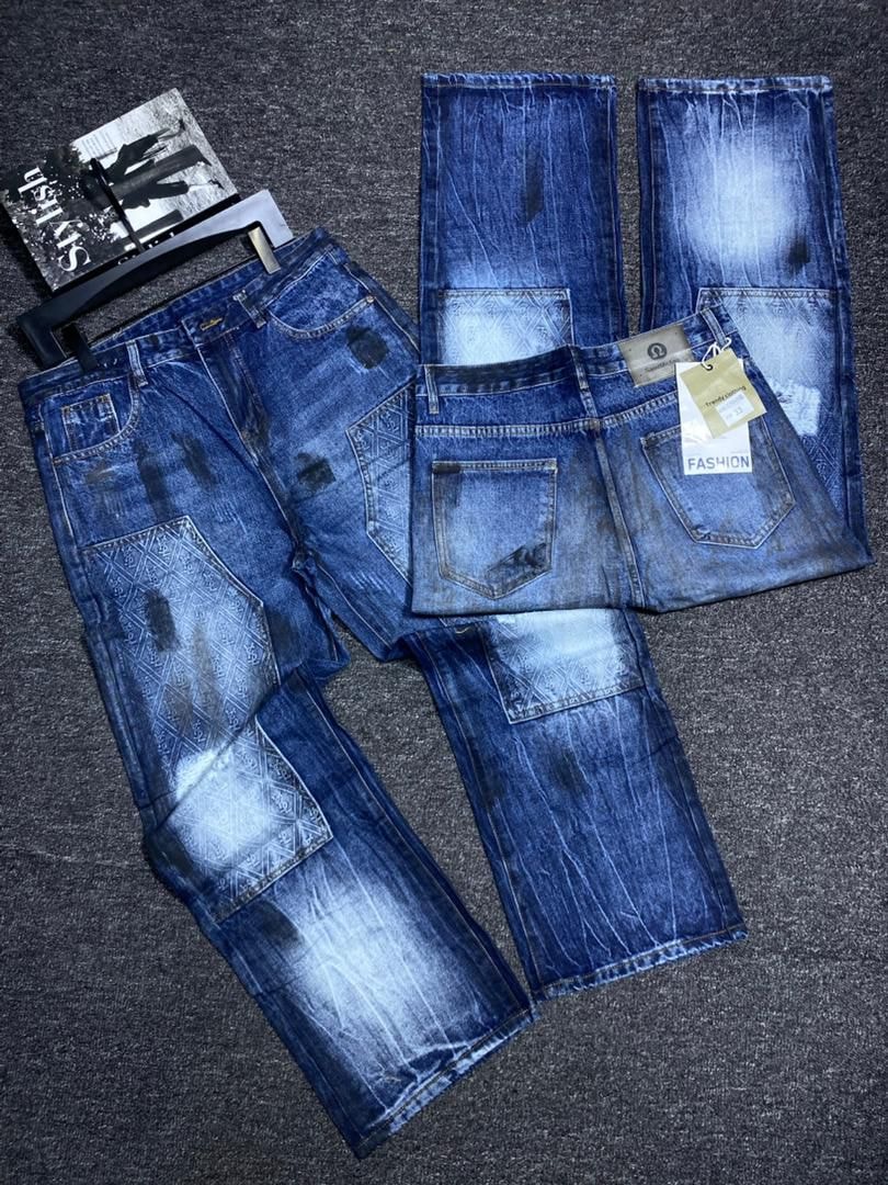 "Tribe Culture" Washed Indigo Denim