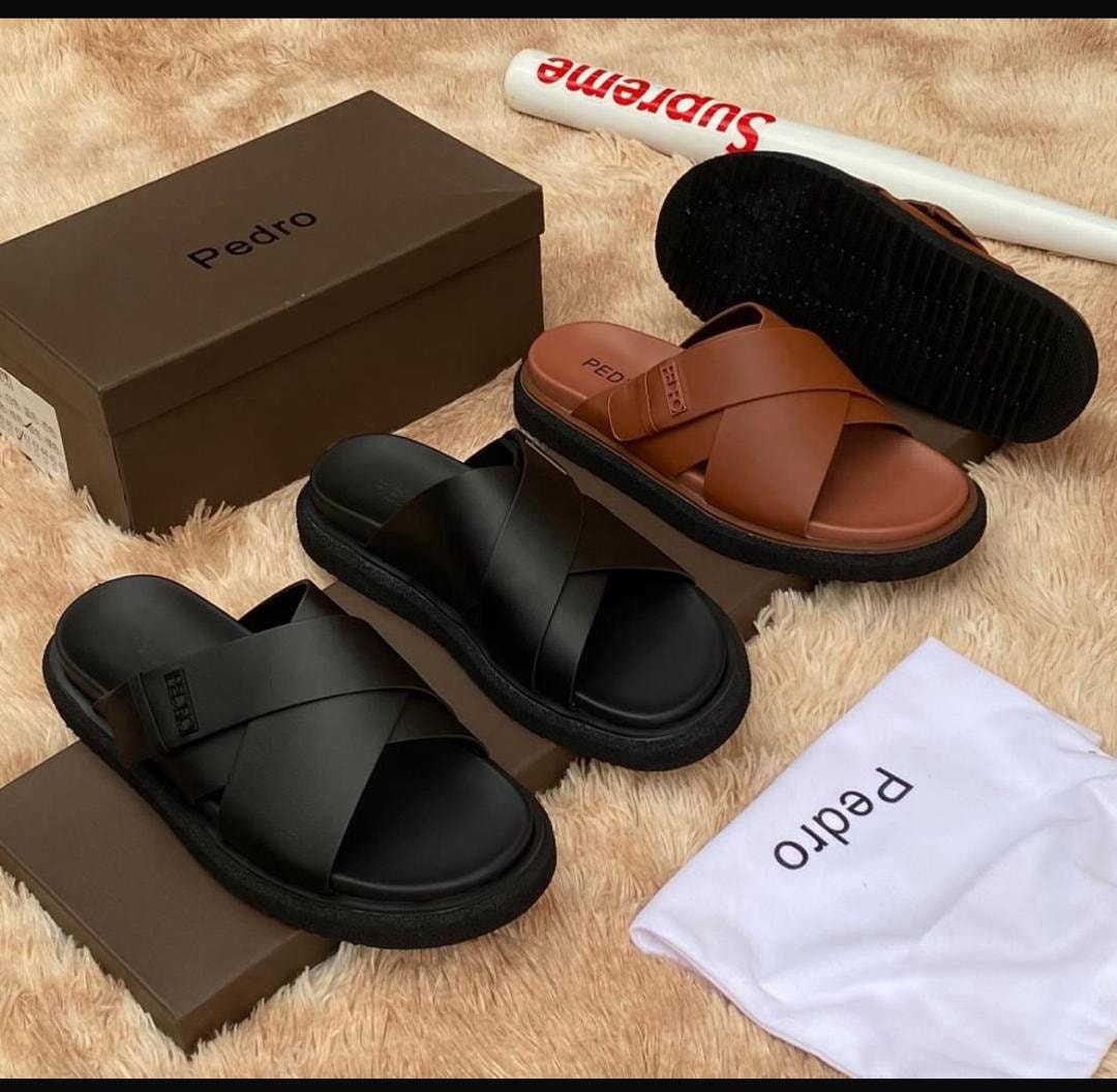 Pedro Cross-Strap Slide