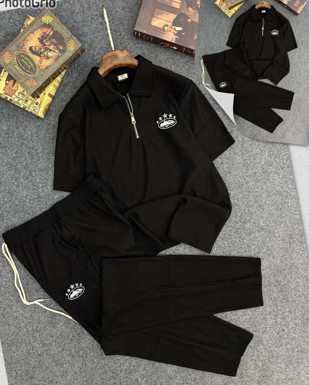 Nero Luxe Quarter-Zip Set