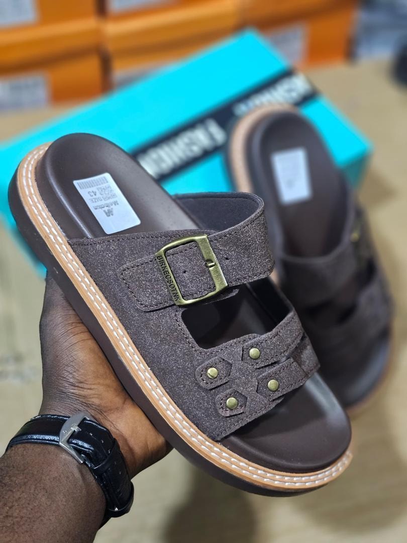 Suede Utility Buckle Slide