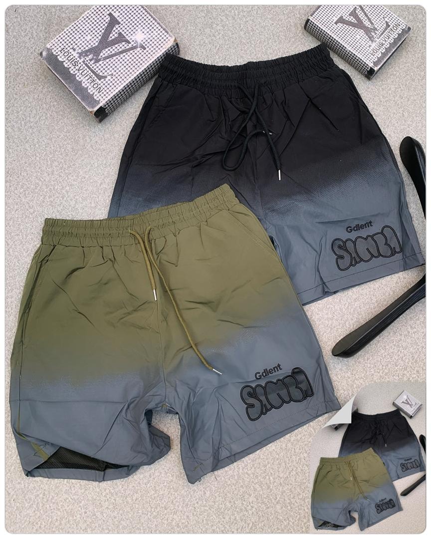 Gradient Fade Shorts — Black | olive
