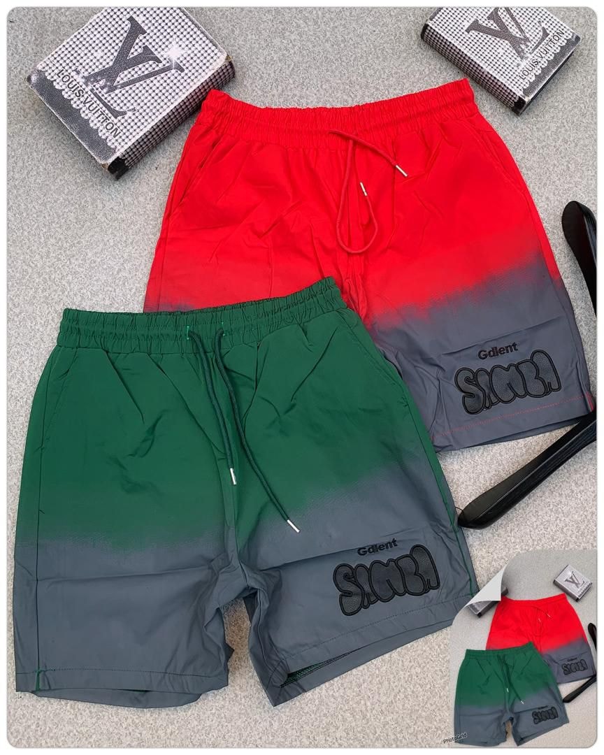 Gradient Fade Shorts — Red | Green
