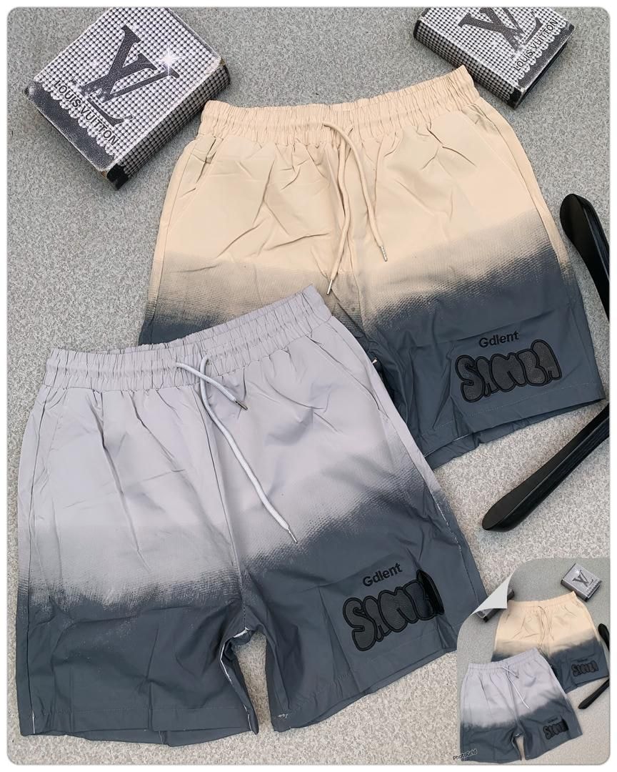 Gradient Fade Shorts — Grey | Beige