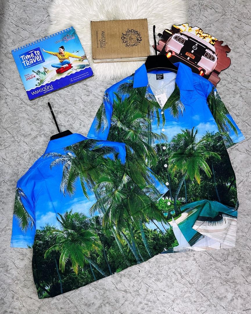 Palm Oasis Blue Sky Vintage Shirt