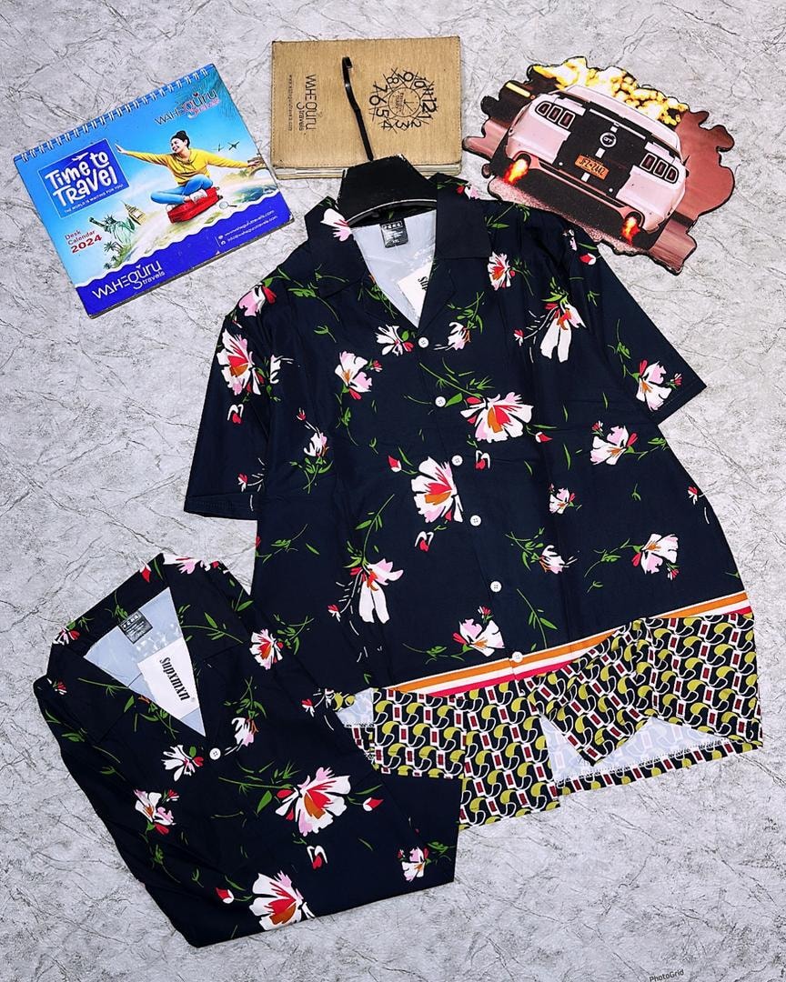 Midnight Floral Haven Vintage Shirt