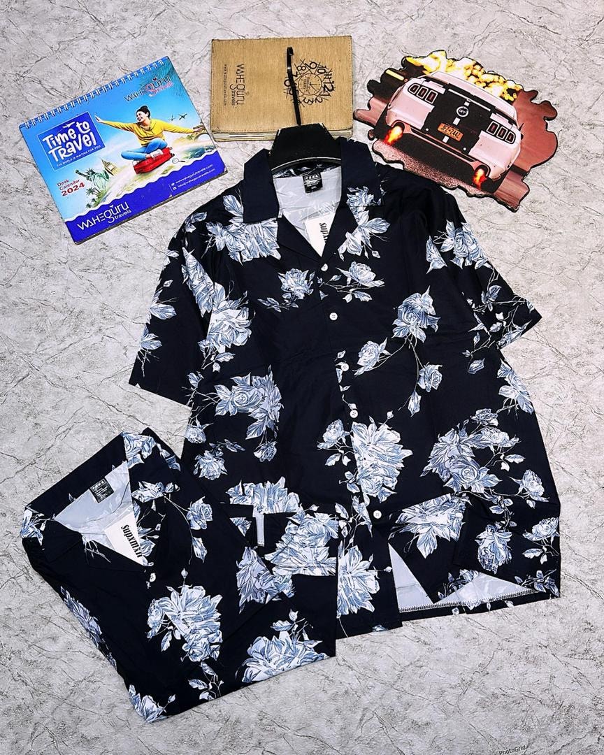 Midnight Rose Elegance Vintage Shirt