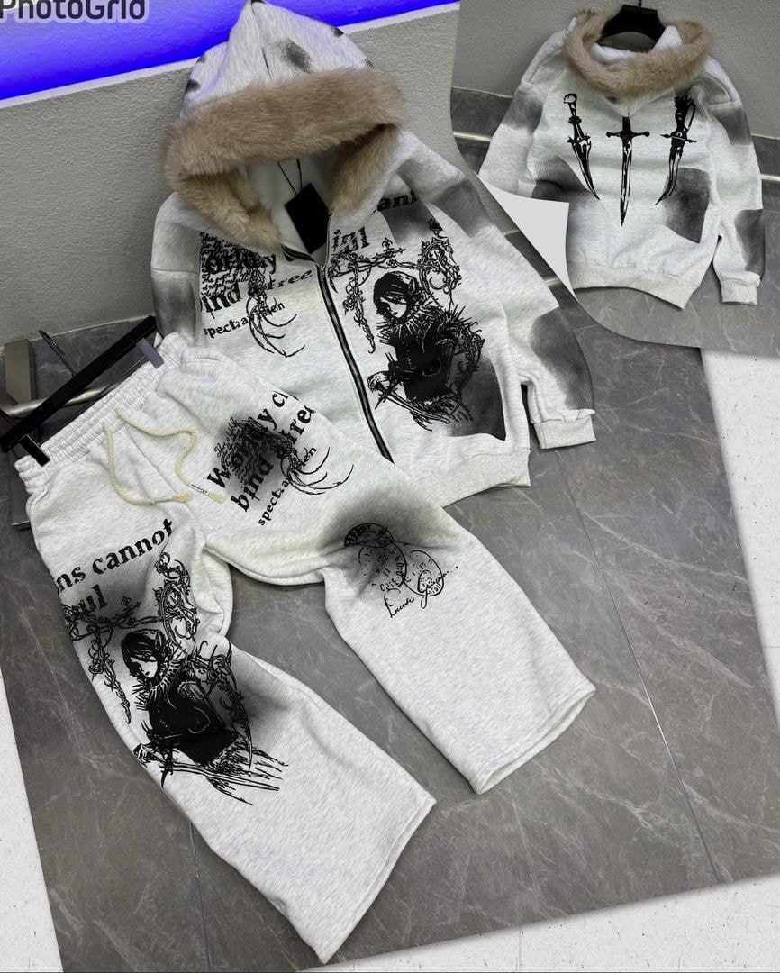 Free Soul: Shadow Blade Tracksuit – Heather Grey