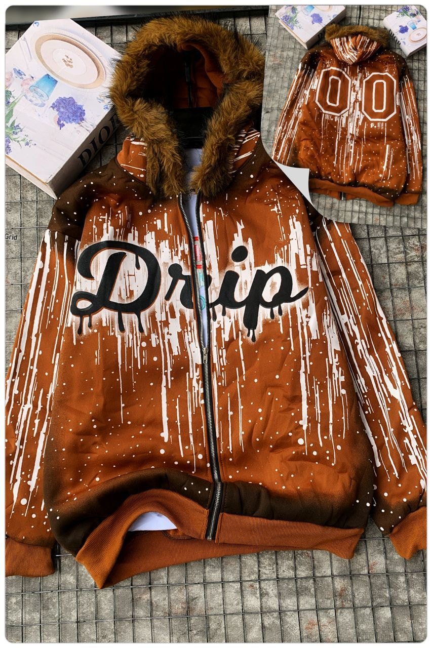 Drip Bomber jacket — Brown