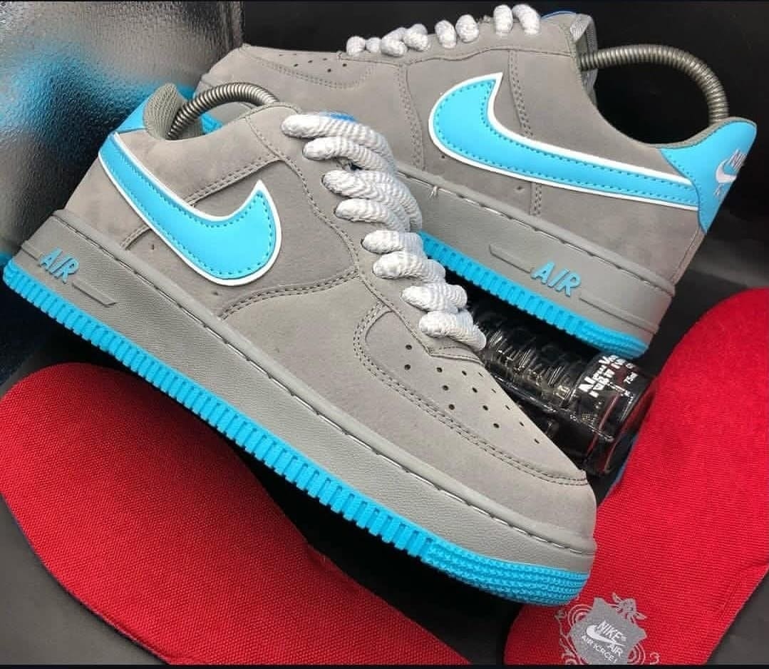 Nike AF1 "Cyan Frost" Chunky Lace