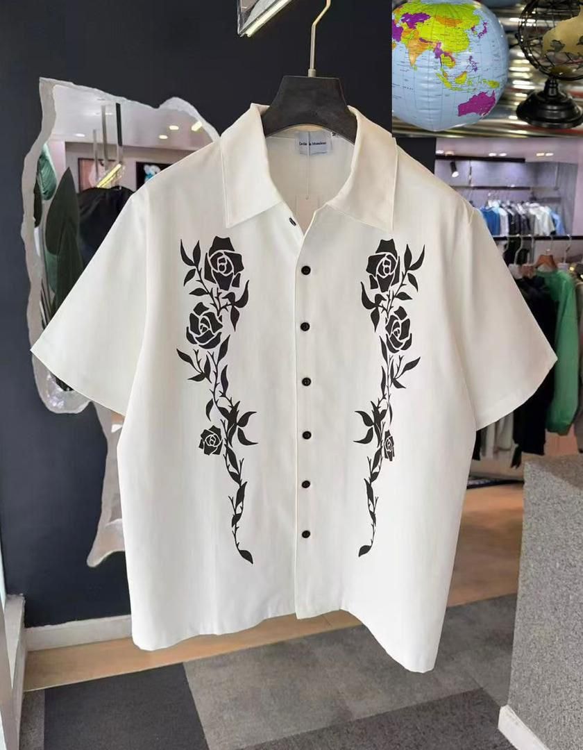 Rose Vine Embroidered Shirt
