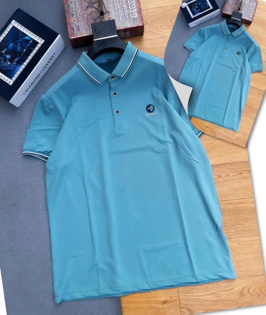 Teal Element Tipped Polo