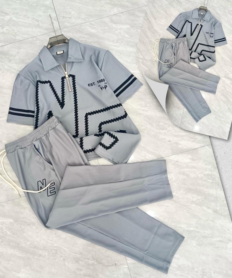 Grey Retro Luxe Tracksuit Set  |