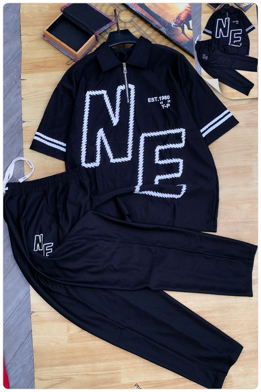 Retro Luxe Tracksuit Set - Black Edition